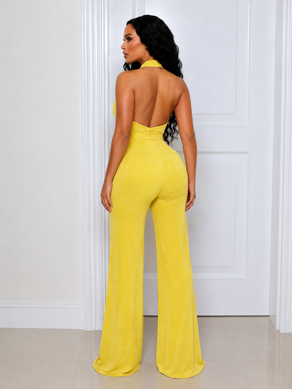 V-Neck Halter Jumpsuit