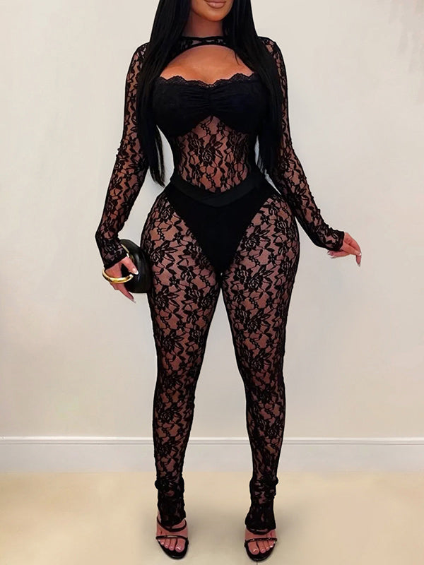 Lace Cut-Out Jumpsuit