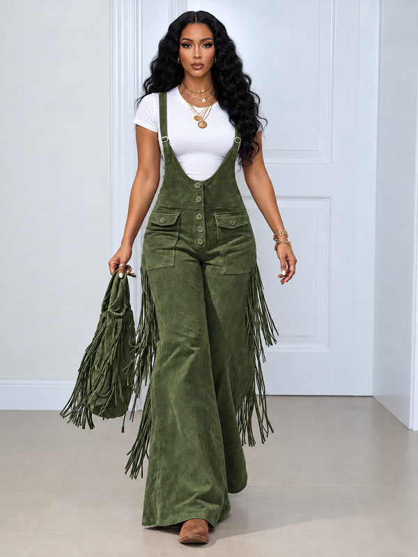 Fringe Flare Overalls