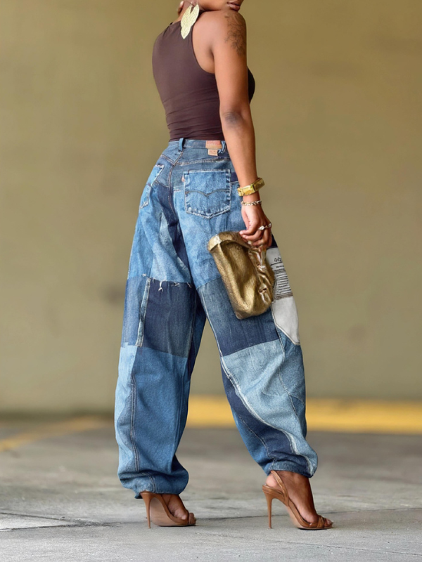 Patch Print Jeans