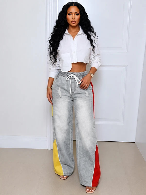 Colorblock Combo Jeans