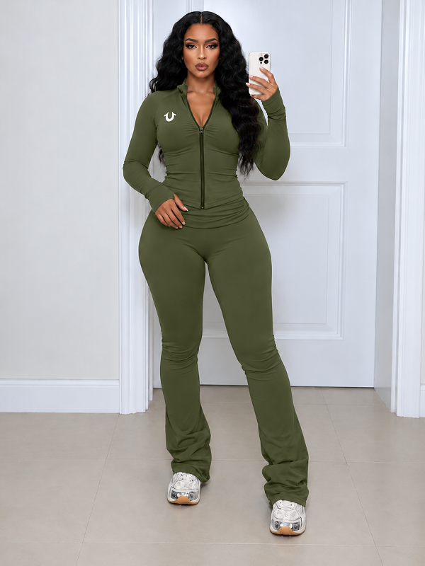 Logo Zip Top & Pants Set