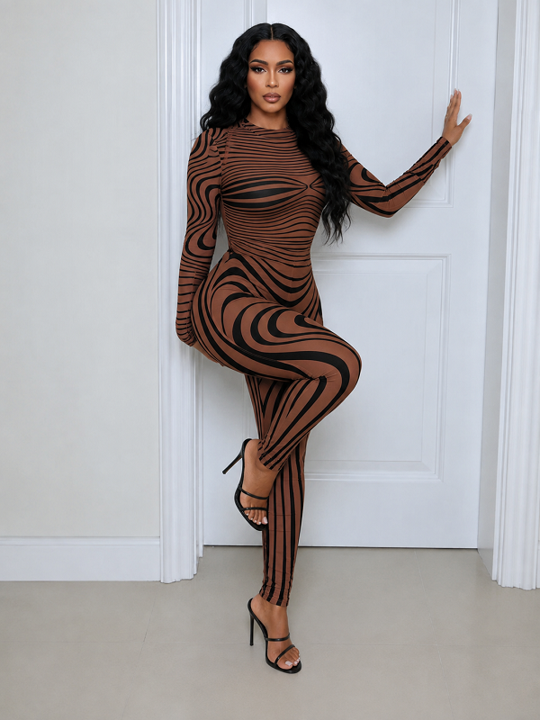 Printed Sheer Pants Set