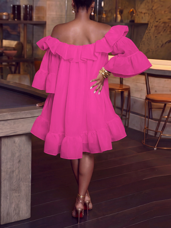 Off-Shoulder Ruffle Dress