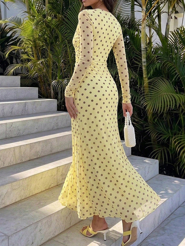 Polka Dot Maxi Dress