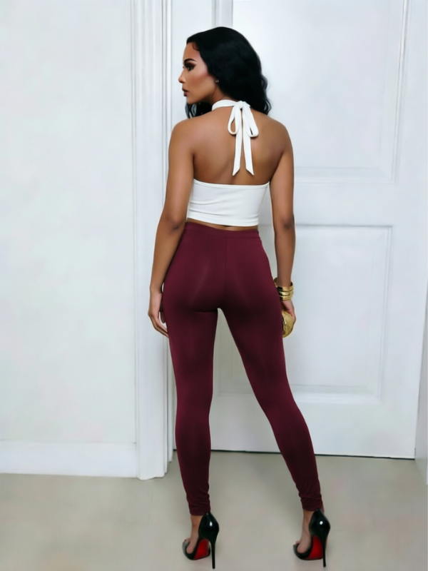 Two-Tone Halter Jumpsuit