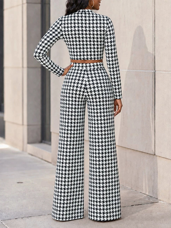 Houndstooth Top & Pants Set