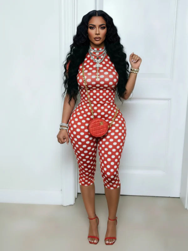 Dot Halter Jumpsuit