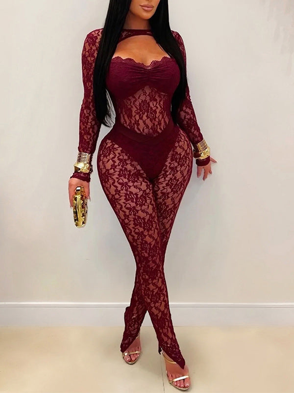 Lace Cut-Out Jumpsuit