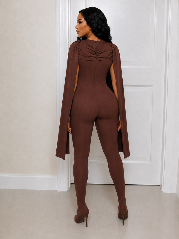 Solid Draped Jumpsuit