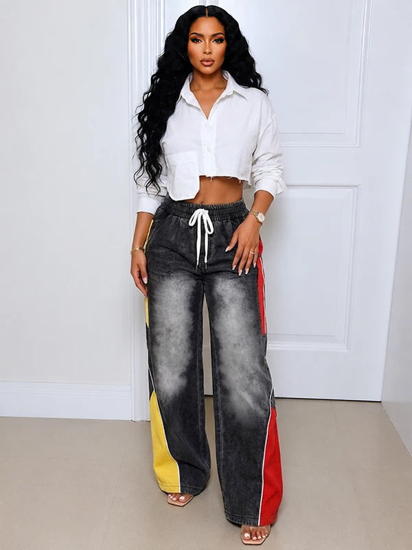 Colorblock Combo Jeans