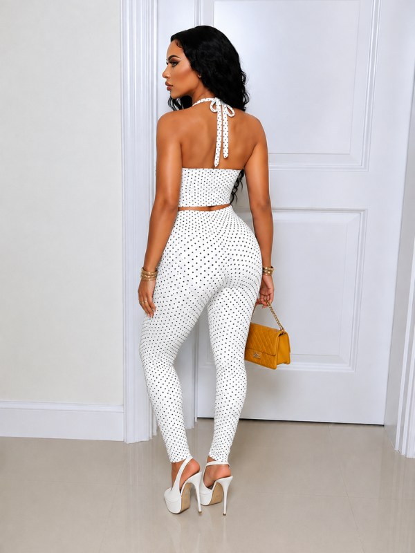 Dot Halter Top & Pants Set
