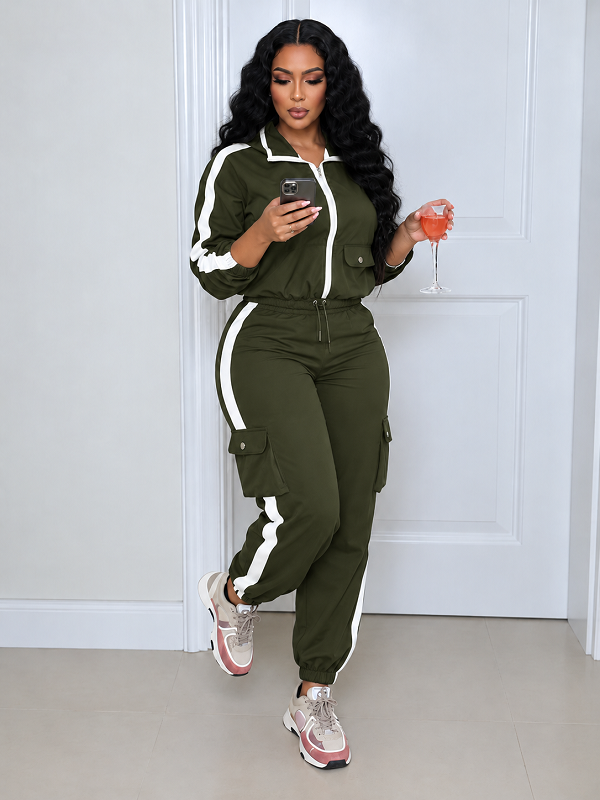 Zip-Front Hoodie & Jogger Pants Set