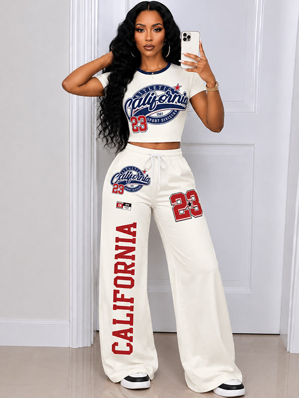 Printed Tee & Pants Set