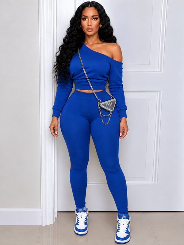 Boat-Neck Top & Pants Set