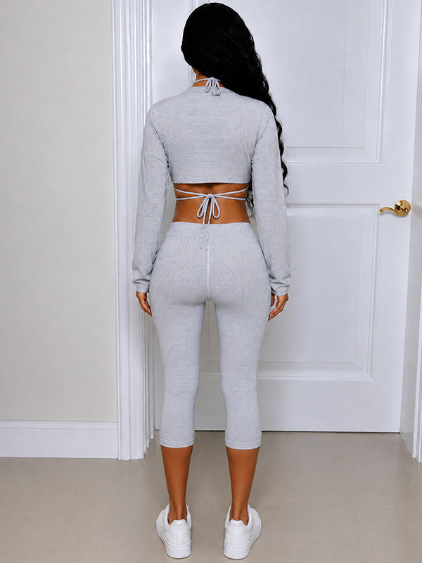 Halter 3PC Capri Pants Set