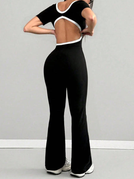 Color-Block Cutout Jumpsuit