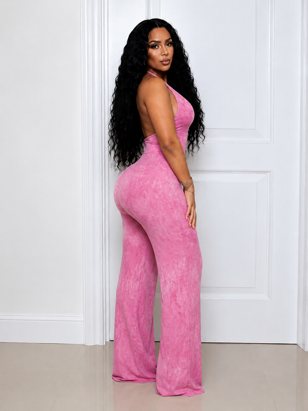 V-Neck Halter Jumpsuit