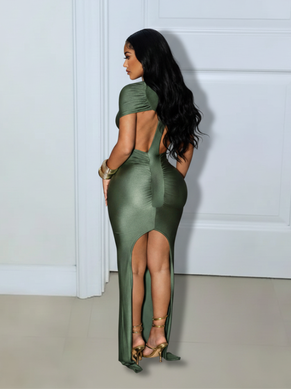 Draped Cutout Bodycon Dress