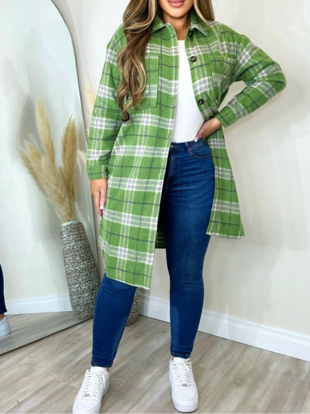 Plaid Shirt Jacket--Clearance