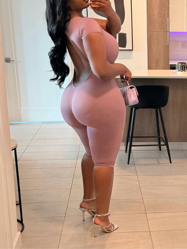 Solid Cut-out Romper