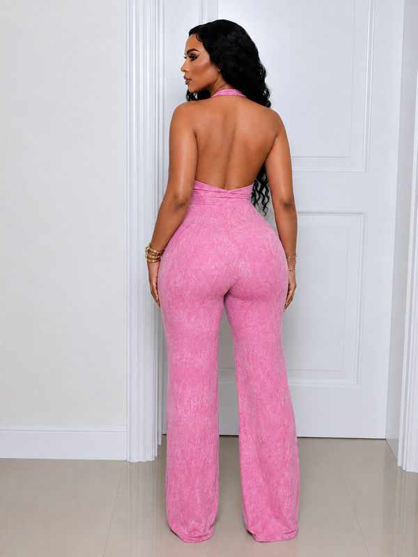 V-Neck Halter Jumpsuit