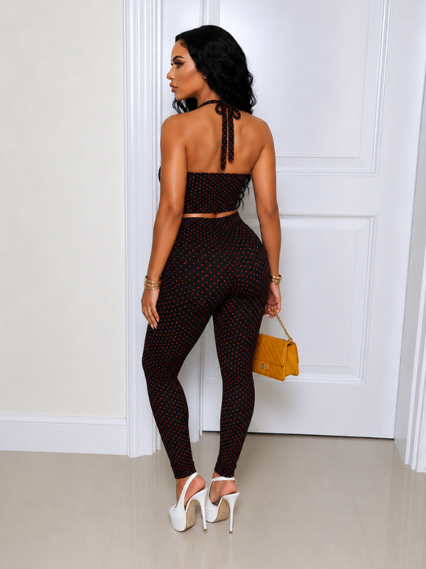Dot Halter Top & Pants Set