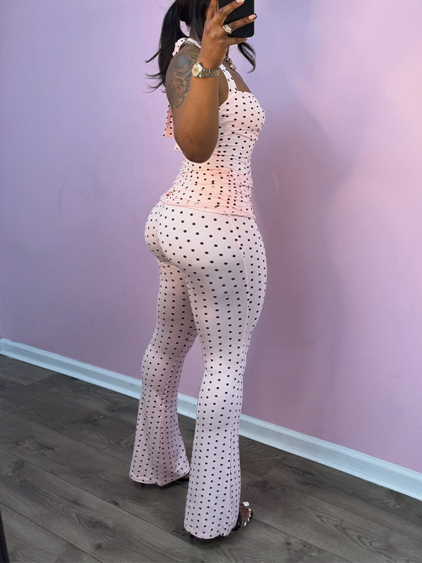 Dot Halter Top & Pants Set