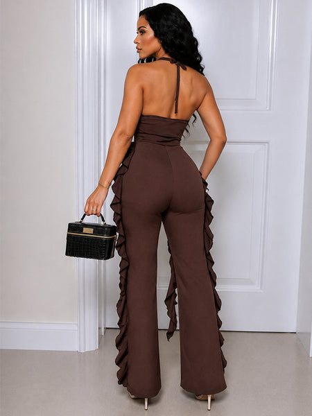 Ruffle Halter Jumpsuit