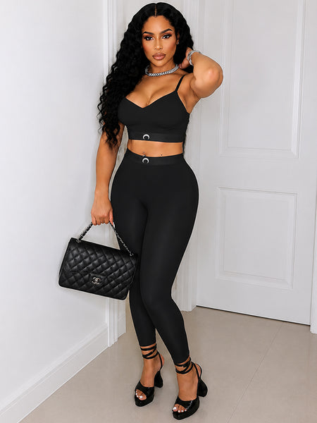 Logo Cami Top & Skinny Pants Set