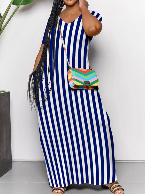 Morchique Stripe V-Neck Dress