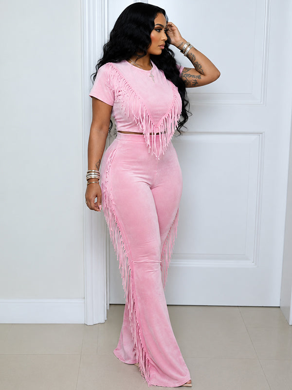 Fringe Combo Pants Set