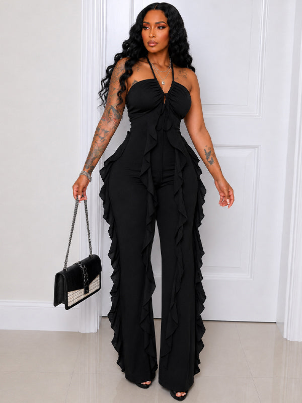 Ruffle Halter Jumpsuit