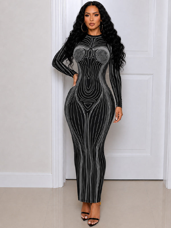 Printed Bodycon Dress