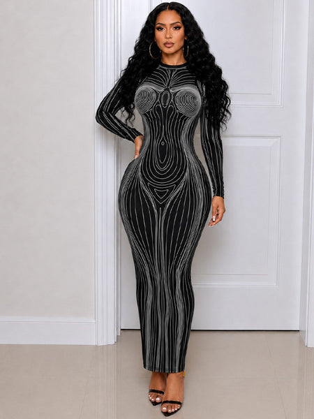 Printed Bodycon Dress