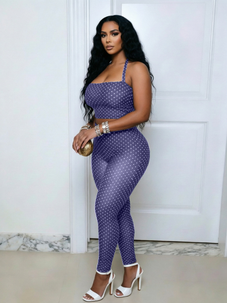 Dot Halter Top & Pants Set