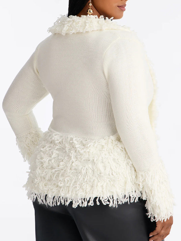 Solid Fringe Cardigan