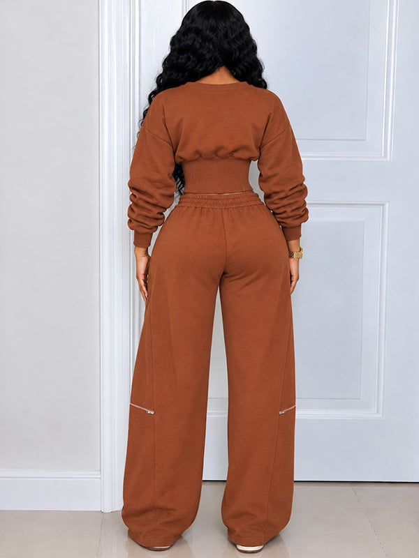 Zip Corset Sweatshirt & Pants Set