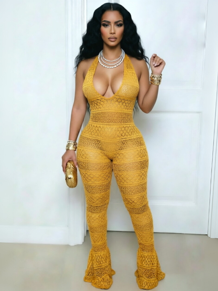 Lace Halter Jumpsuit