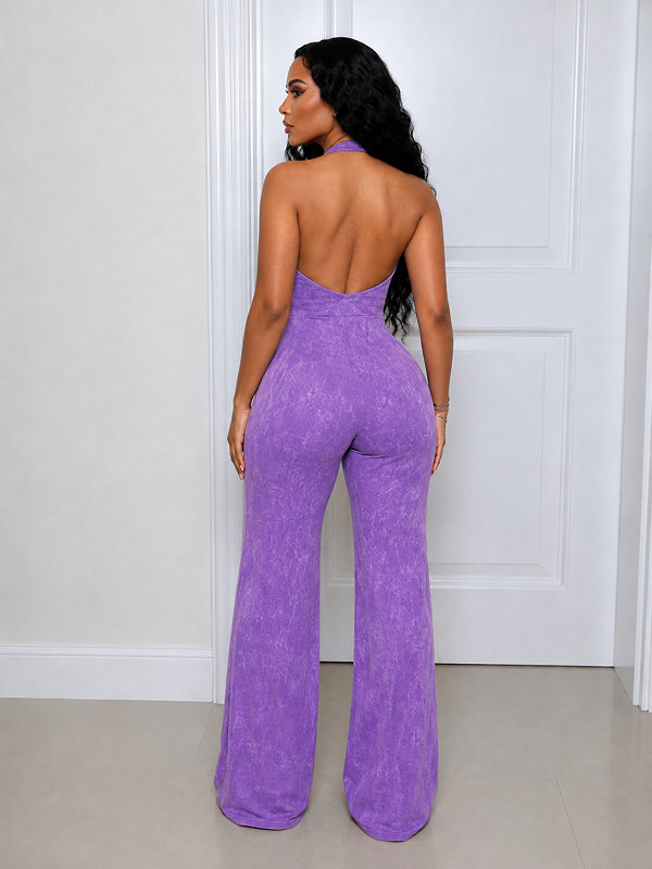 V-Neck Halter Jumpsuit