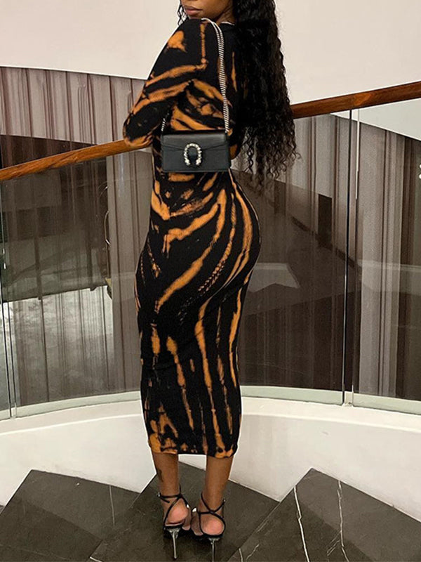 Printed Bodycon Dress