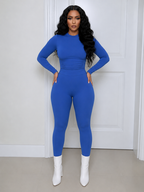 Solid Tee & Skinny Pants Set