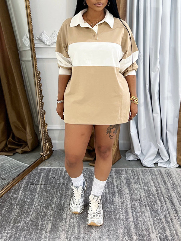 Two-Tone Polo Tee & Shorts Set