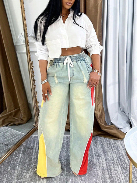 Morchique Colorblock Combo Jeans