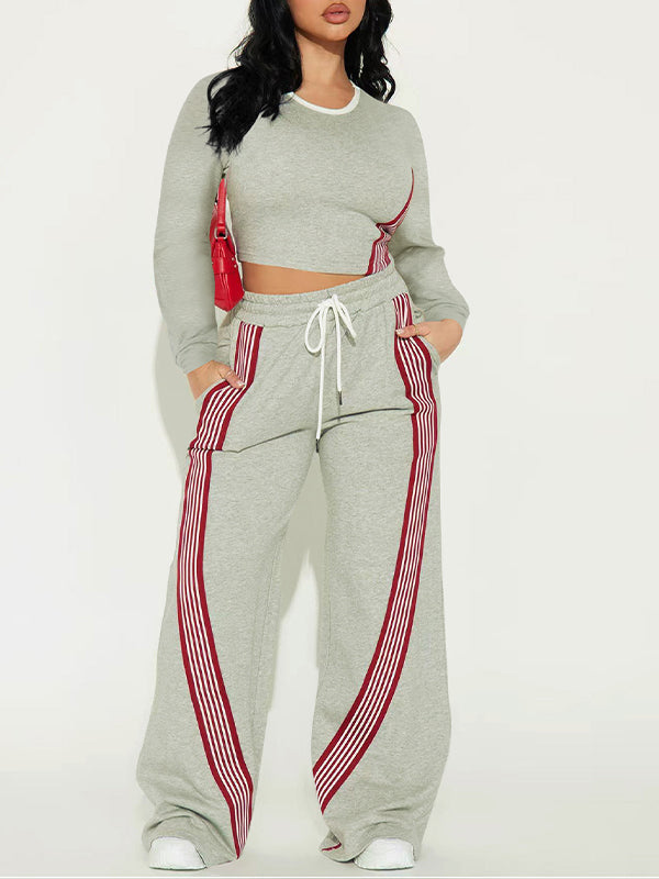 Side Stripe Pants Set