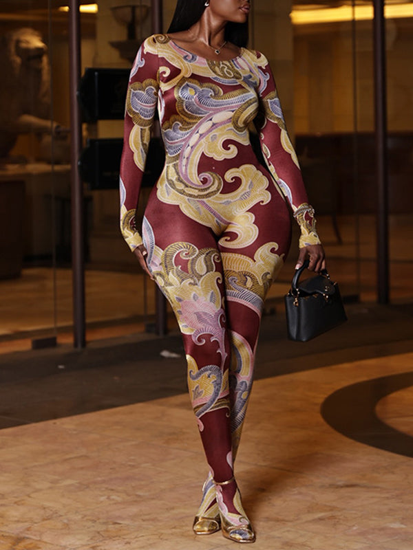 Printed Skinny Jumpsuit