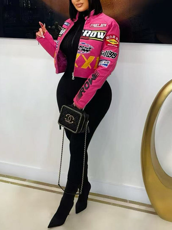 Morchique Printed Faux-Leather Jacket