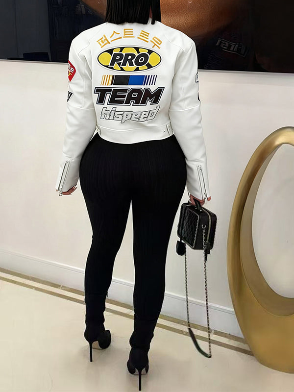 Morchique Printed Faux-Leather Jacket