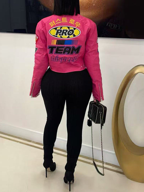 Morchique Printed Faux-Leather Jacket