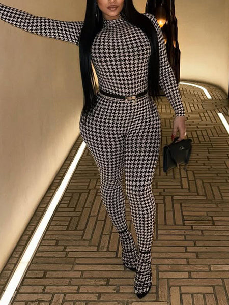 Houndstooth Top & Pants Set